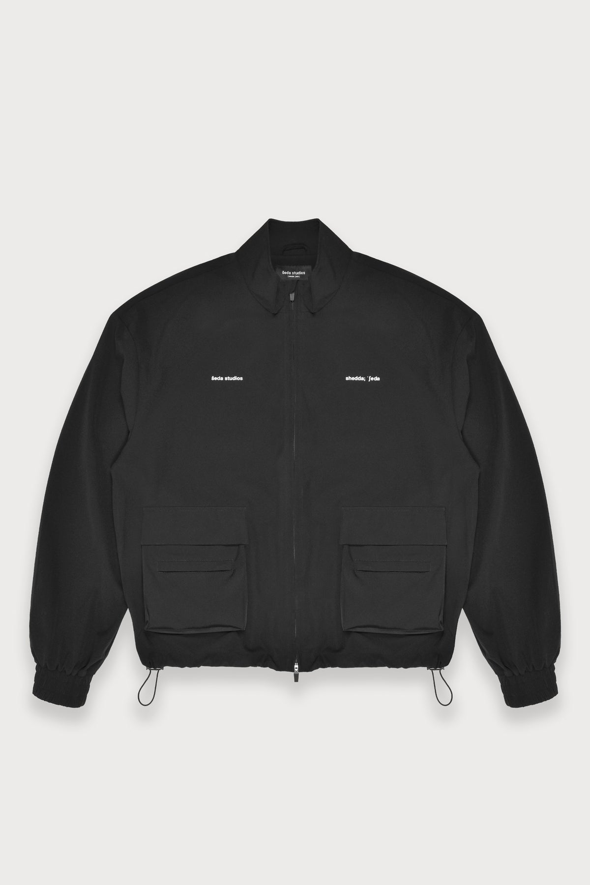 Combat Cargo Track Jacket - Black / White