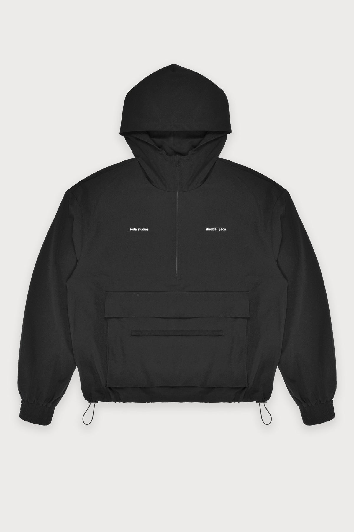 Combat Cargo Half Zip - Black / White