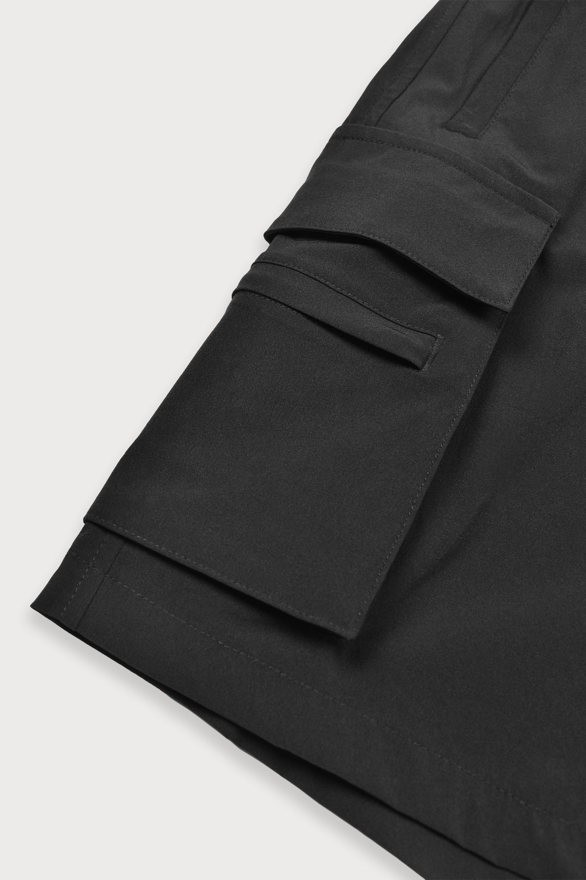 Combat Cargo Track Shorts - Black / White