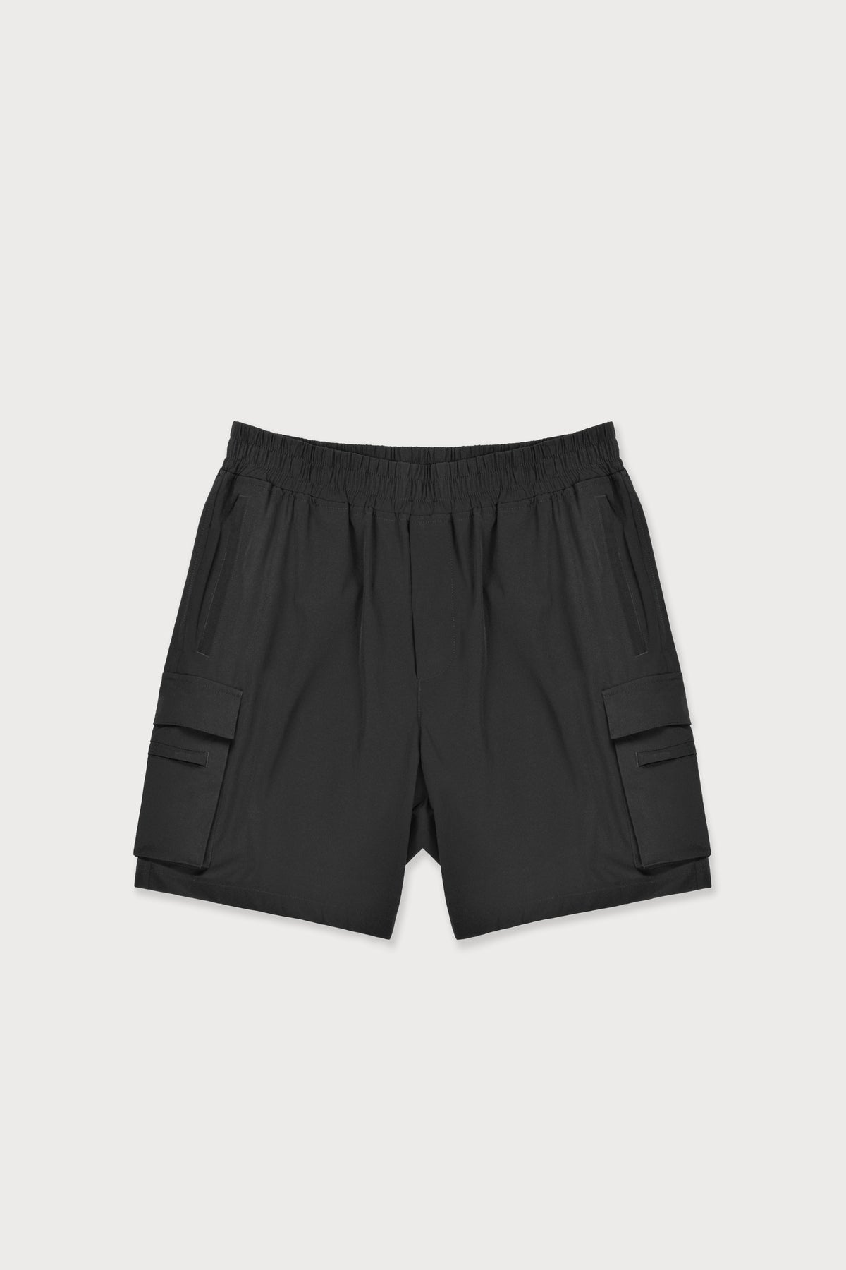 Combat Cargo Track Shorts - Black / White